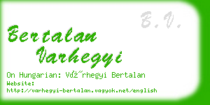 bertalan varhegyi business card